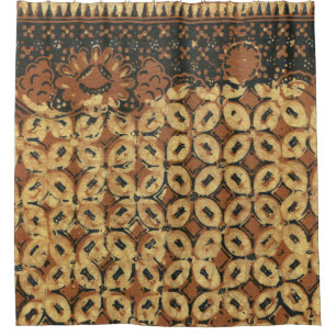 Cortina Para Box Design do padrão de arte do café Bean Batik