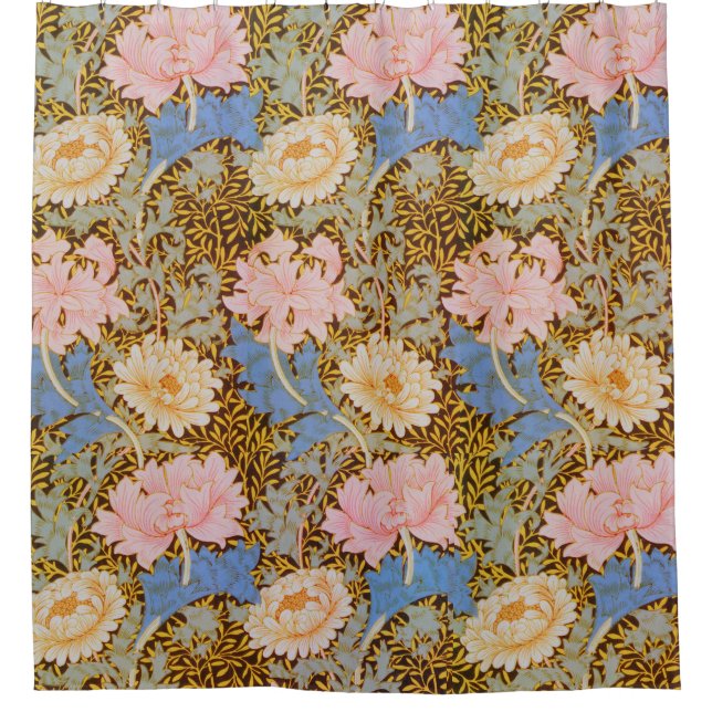 Cortina Para Box Design Floral Ousado William Morris (Frente)
