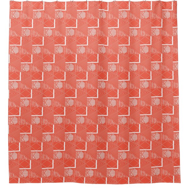 Cortina Para Box Design Moderno Coral Chic (Frente)