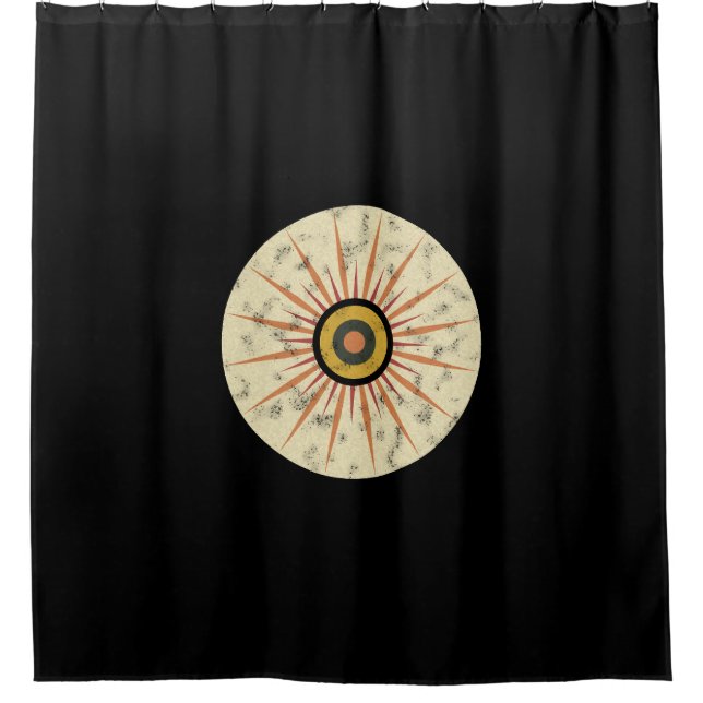Cortina Para Box Design Retro Boho de Explosão Solar (Frente)