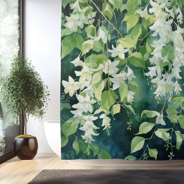 Cortina Para Box Desvio do Flor do Jasmine da Aquarela