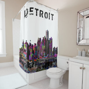 Cortina Para Box Detroit, Michigan em grafite