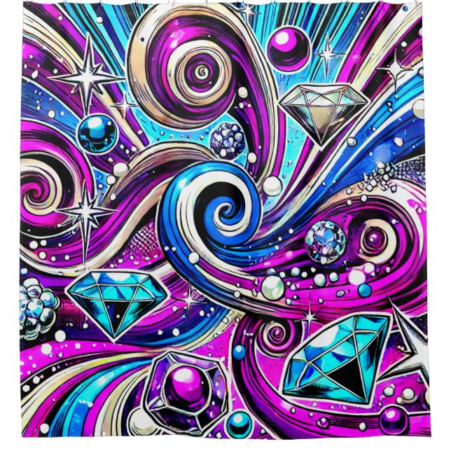 Cortina Para Box Diamond Design (Frente)