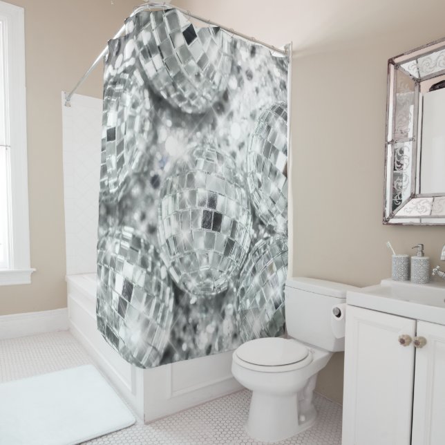 Cortina Para Box Disco Balls Glam #1 #retro #wall #art (In Situ)