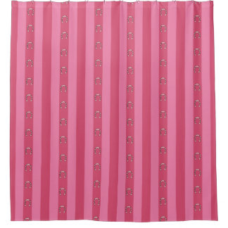 Cortina Para Box Dismal Pink Shower Curtain Y2K Horseshoe Stripe