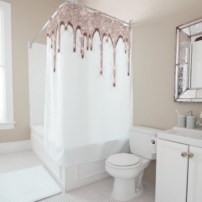 Cortina Para Box Dissipadores Brilha efeito Rosa 3d. Branco exclusi (In Situ)