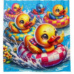 Cortina Para Box "Diversão de Corrida Ducky de Borracha"