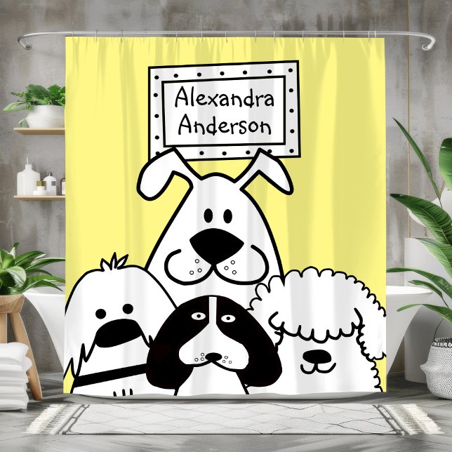 Cortina Para Box do Lover de Cachorro Personalizado (Criador carregado)