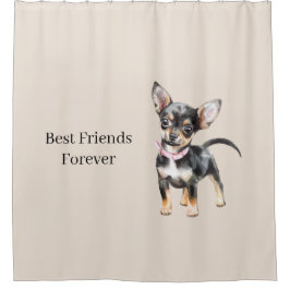 Cortina Para Box Doce Fofo Cachorro Chihuahua Marrom Creme Melhores