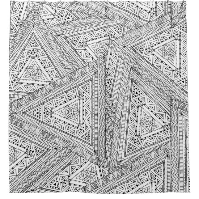 Cortina Para Box Doodle tribal 2 (Frente)