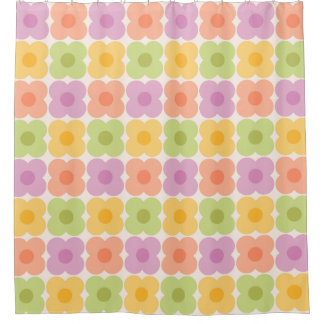 Cortina Para Box Dopamina Decoração Floral Retro 70s Geométrico Pas