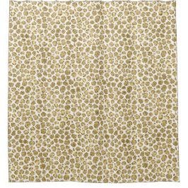 Cortina Para Box Dourada Glitter Leopardo Glitter       