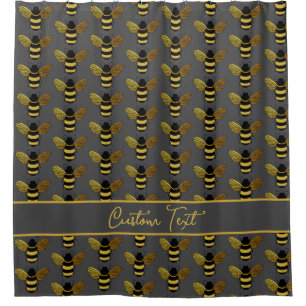 CORTINA PARA BOX DOURADO AMARELO NEGRO, CINZA DE ABELHAS NEGRAS, LI