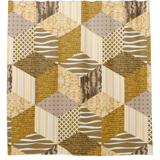 Cortina Para Box Dourado padrão de patch sem descontinuidades. ilus (Frente)