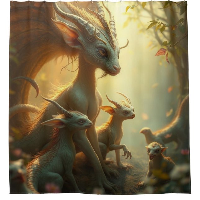 Cortina Para Box „Drachenmutter im goldenen Wald“ (Frente)