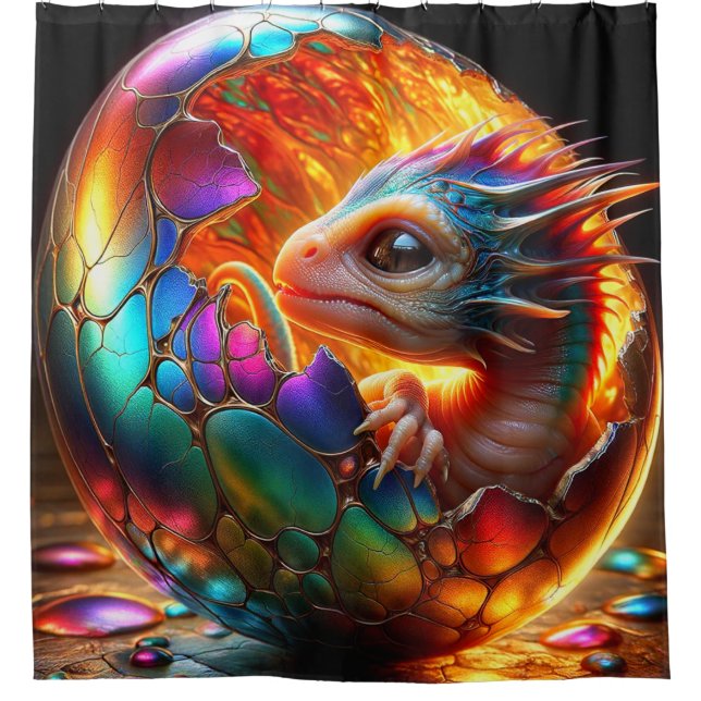 Cortina Para Box Dragão bebê (Frente)