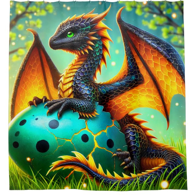 Cortina Para Box Dragão bebê (Frente)