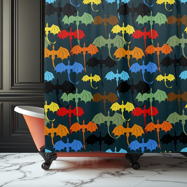 Cortina Para Box Dragão Wing Blue Flight Fantasy (Criador carregado)