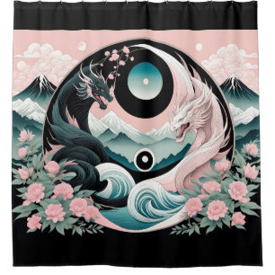 Cortina Para Box Dragon Floral Mountain Pink Sage Teal