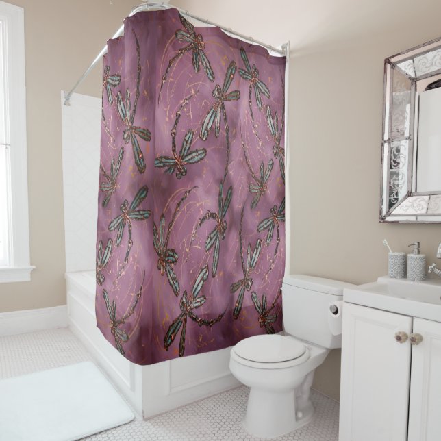 Cortina Para Box Dragonfly Flit Dusky Rosa (In Situ)