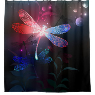 Cortina Para Box Dragonfly vermelha