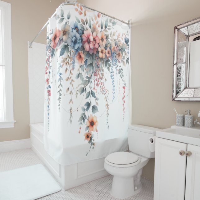 Cortina Para Box Draped Floral Elegance (In Situ)