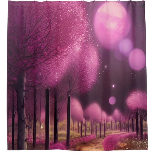 Cortina Para Box Dreamy Pink Nightscape (Frente)