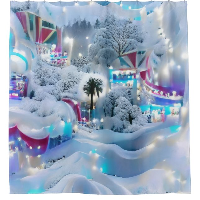 Cortina Para Box Dreamy Winter Wonderland Lights (Frente)