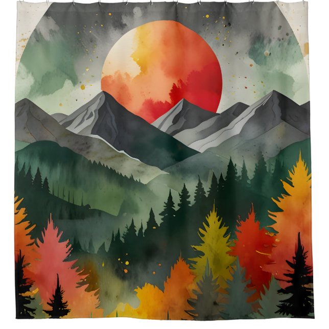 Cortina Para Box Eclipse sobre a natureza (Frente)