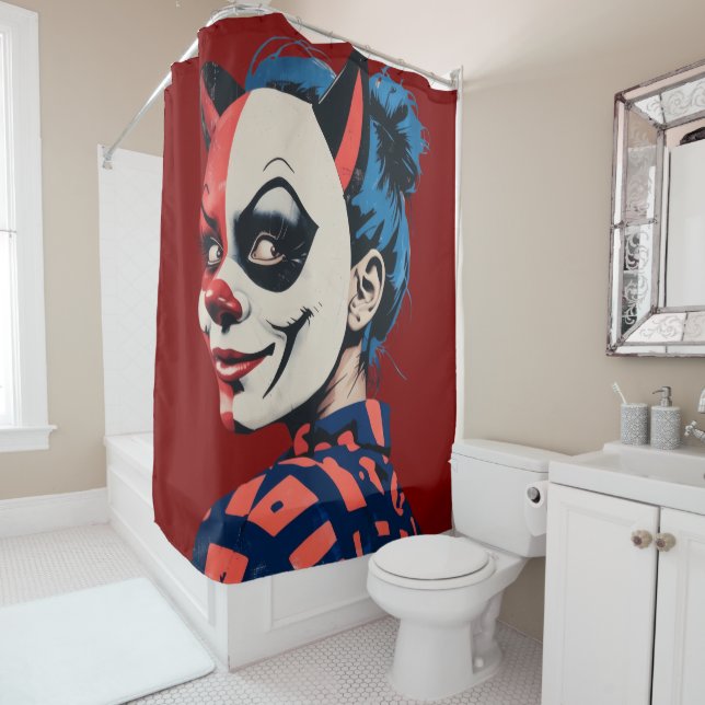 Cortina Para Box Edgy Harlequin Mask (In Situ)