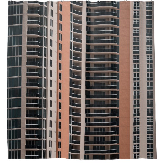 Cortina Para Box Edifício castanho e negro de alto-relevo (Frente)