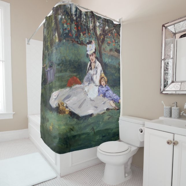 Cortina Para Box Edouard Manet - A família Monet em seu jardim (In Situ)