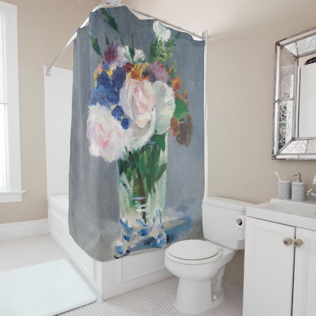 Cortina Para Box Edouard Manet - Flores num Vaso Cristal (In Situ)