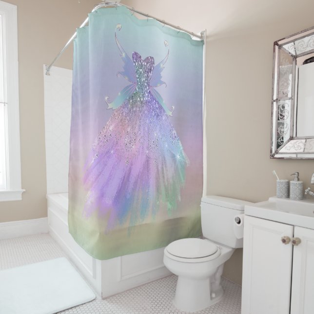Cortina Para Box Eethal Fairy Gown | Rainbow Ombre Pastel Sheen (In Situ)