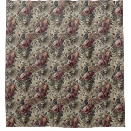 Cortina Para Box Ela tem velas - Gótica Floral Grotesque