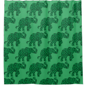 Cortina Para Box Elefante constituído por Shamrocks