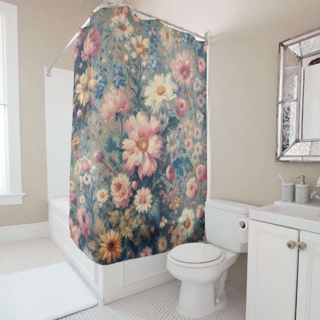 Cortina Para Box Elegância Floral (In Situ)