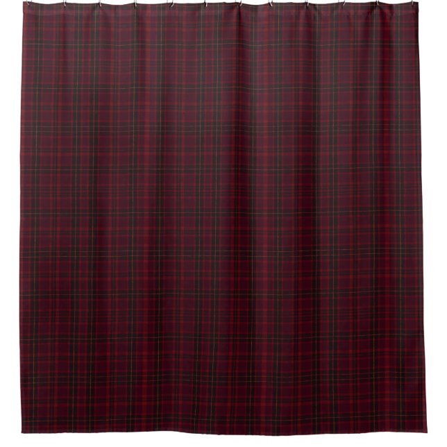 Cortina Para Box Elegant Burgundy Tartan (Frente)