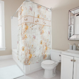 Cortina Para Box Elegant Faith Hope Love Watercolor