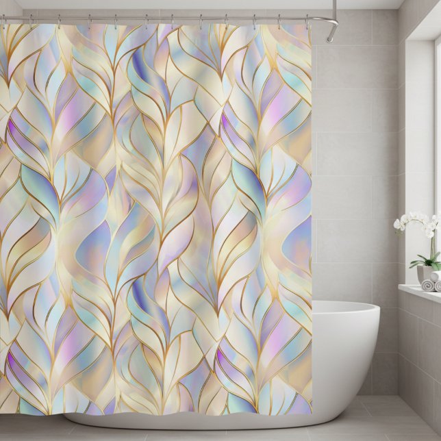 Cortina Para Box Elegant Pastel Abstract (elegant iridescent abstract shower curtain)
