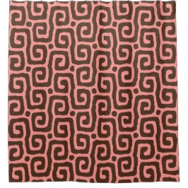 Cortina Para Box Elegant pink &brown Abstract pattern