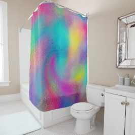 Cortina Para Box Elegante Abstrato do arco-íris brilhante Trabalho 