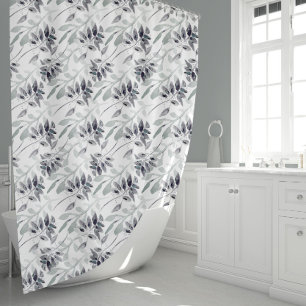 Cortina Para Box Elegante Deixa Cinzas E Cinzas Moles Florais