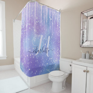 Cortina Para Box Elegante e Roxo Glitzy