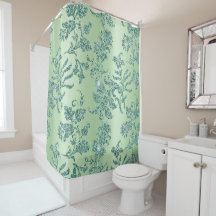 Elegante Floral Teal Vintage com Acento Prateado G