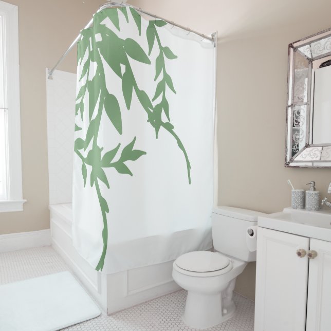 Cortina Para Box Elegante Greenery (In Situ)