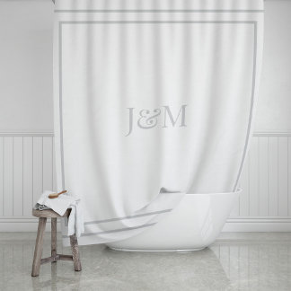 Cortina Para Box Elegante Hotel Chic Estiloso Monograma E Comercial