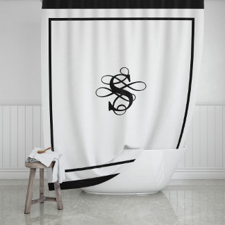 Cortina Para Box Elegante Hotel Chic Estiloso Monograma E Comercial