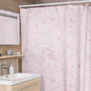 Cortina Para Box Elegante Luxury Girly Rosa