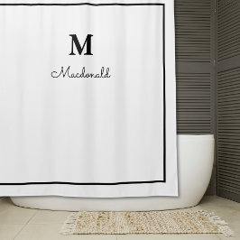 Cortina Para Box Elegante Monograma Personalizado Ornado